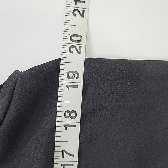 Vince Camuto Black Ruffled Cap Sleeves Mock Shirred Neck SZ S - Picture 8 of 11